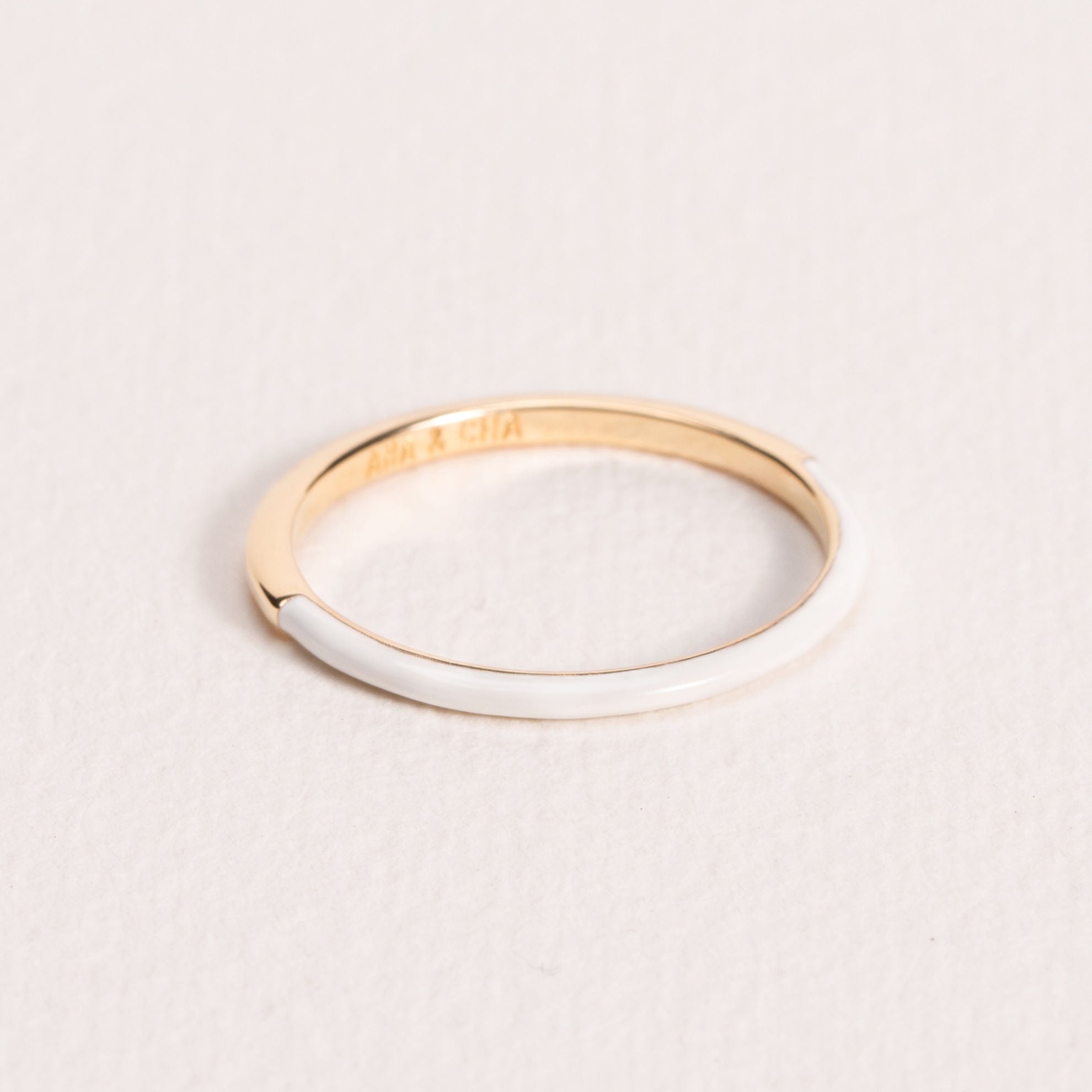 Anello Serena laccato bianco placcato oro