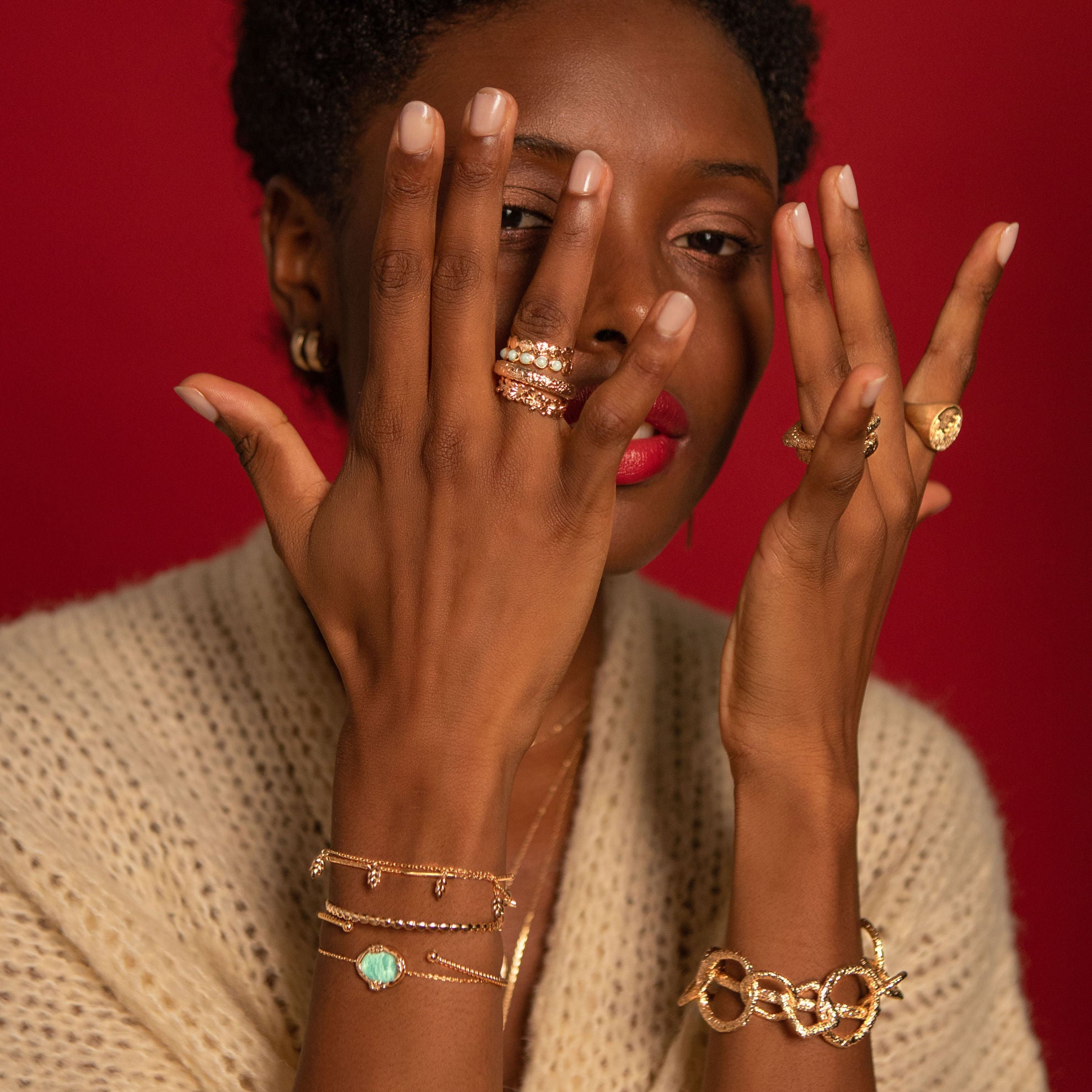 Anello Ana & Cha Mimi amazzonite