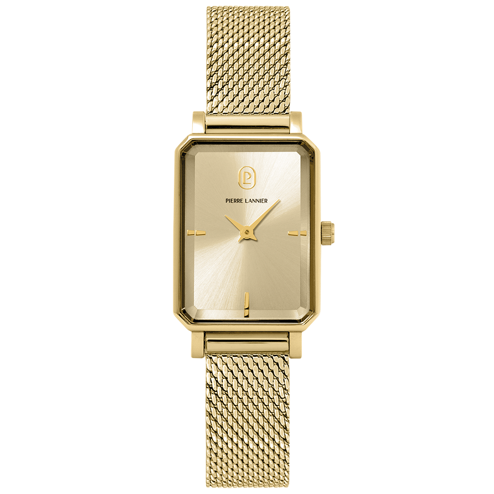Montre femme Pierre Lannier ARIANE boîtier acier bracelet acier milanais 006L542