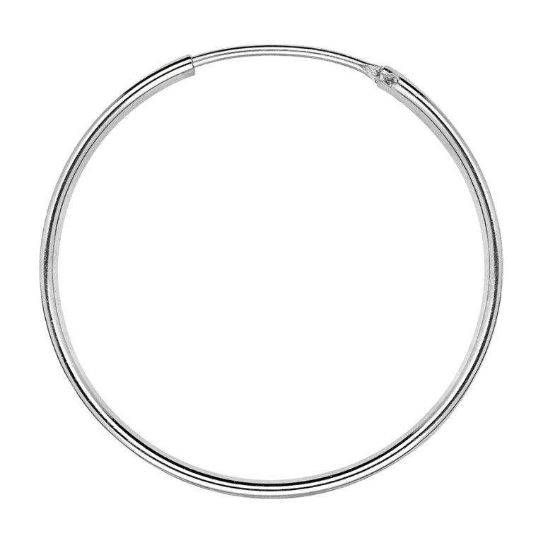 Diamond Ribbon Hoop Earrings – Silver | Azuline view 2