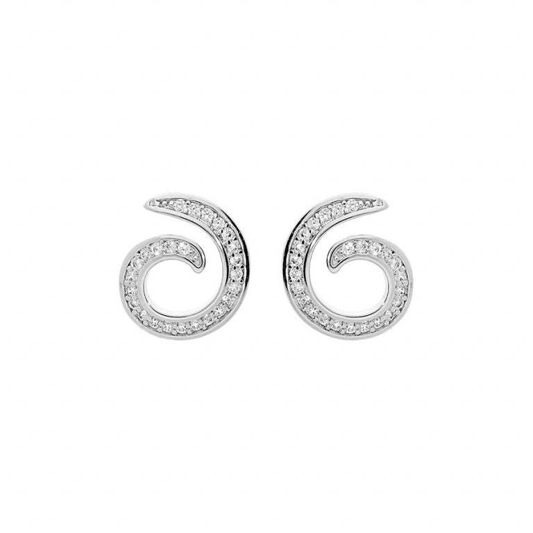Spiralörhängen – Silver | Azulin