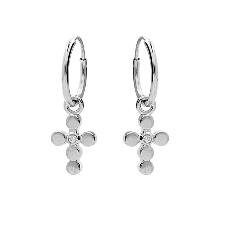 Cross Earrings – Silver | Azuline