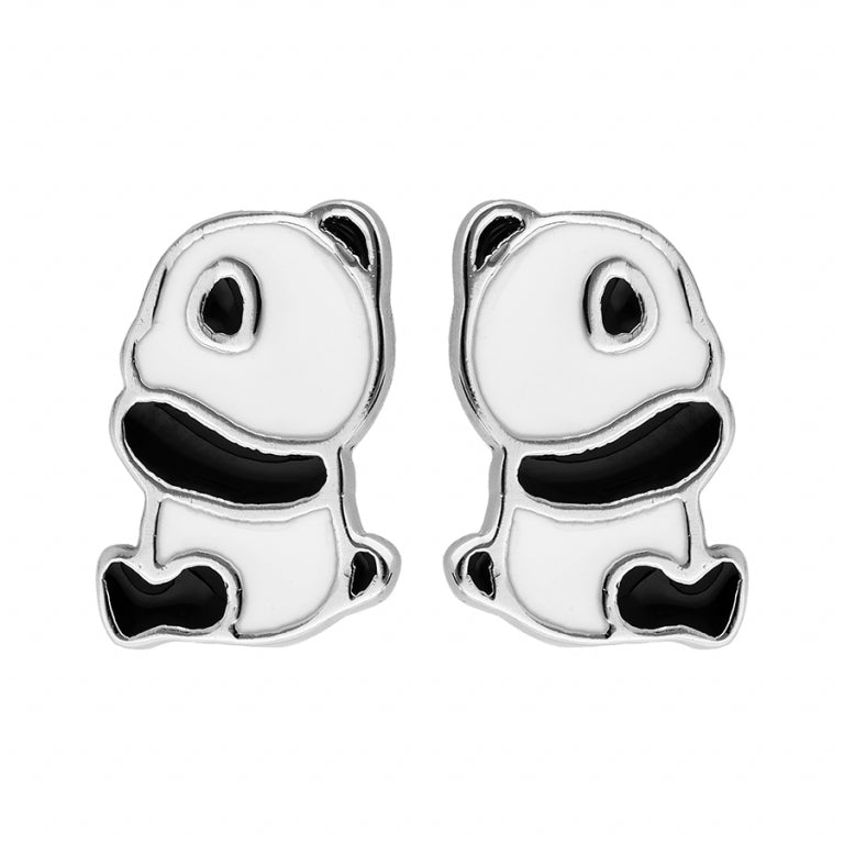 Panda Øreringe – Sølv | Azulin
