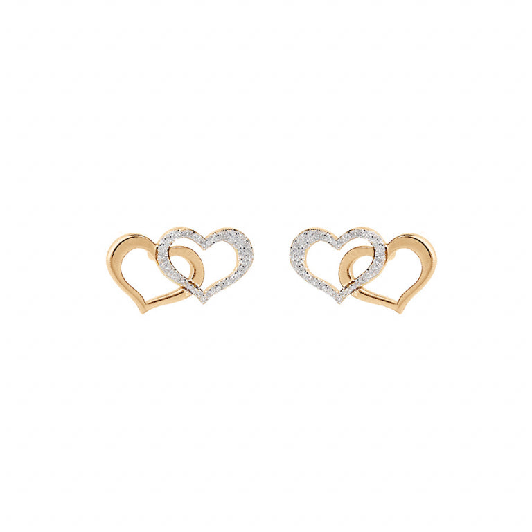 Boucles d’Oreilles Cœur – Argent Doré à l’Or Fin | Azuline