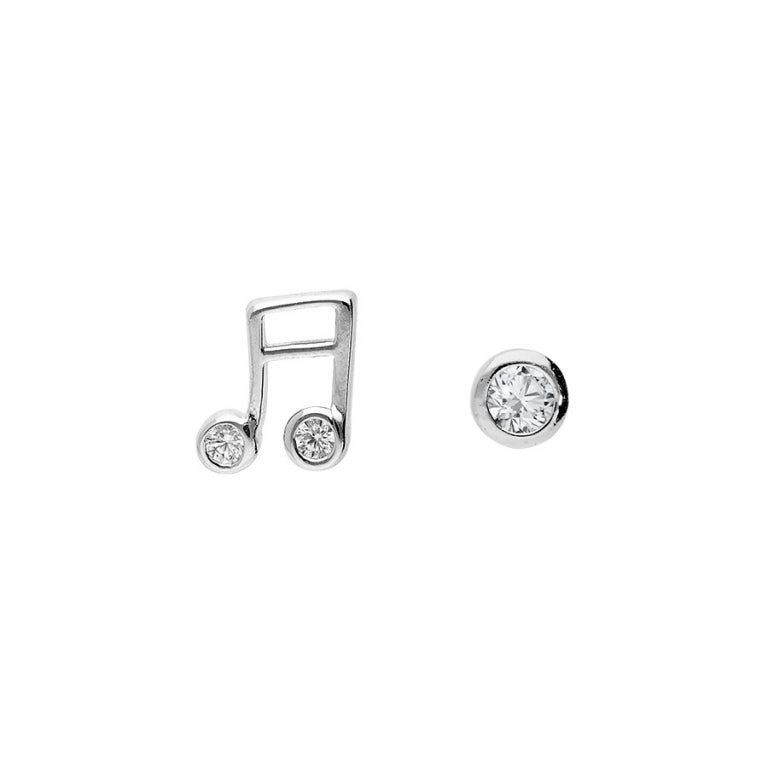 Musical Note Earrings – Silver | Azuline