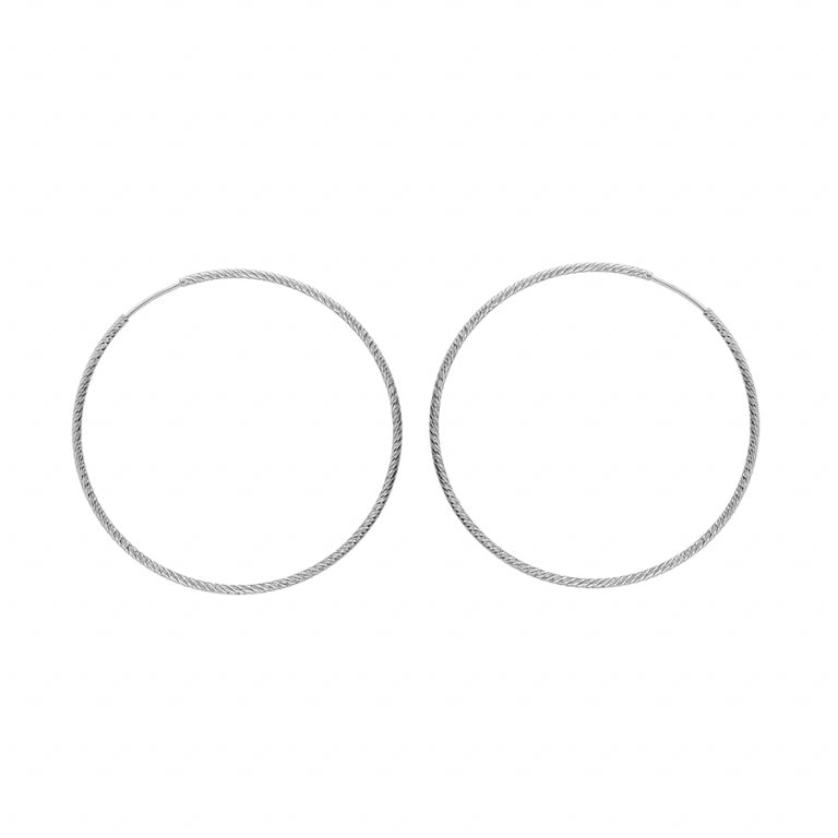 Oorringen met diamanté – Zilver | Azulin