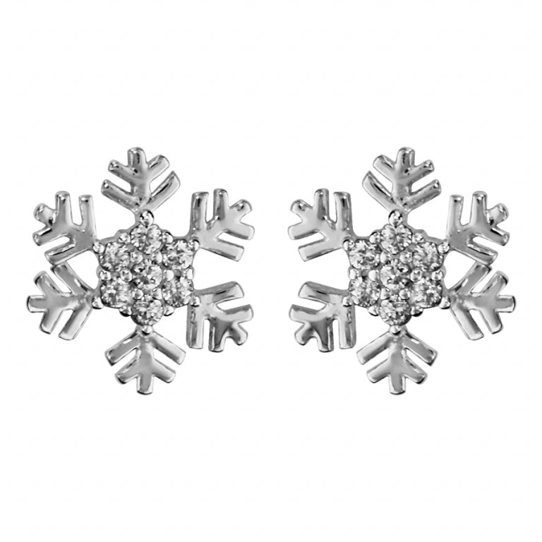 Snowflake Øreringe – Sølv | Azulin