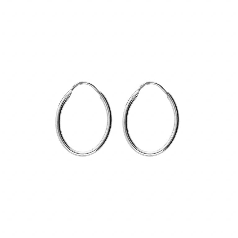 Oval Hoop Earrings – Silver | Azuline