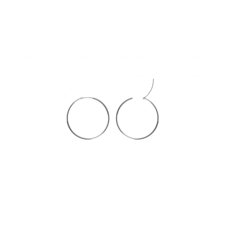 Pendientes de aro circulares – Plata | Azuline