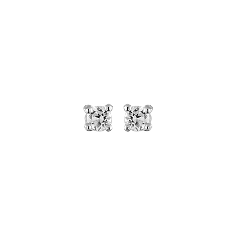 Solitaire-oorbellen – Zilver | Azulin
