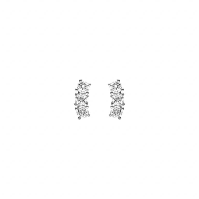 Pendientes Circonitas Blancas – Plata | Azuline