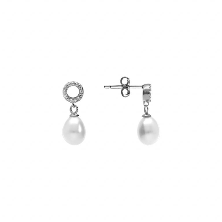 Circle Örhängen – Silver | Azulin view 2