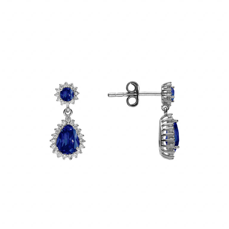 Boucles d’Oreilles Goutte – Argent | Azuline vue 2