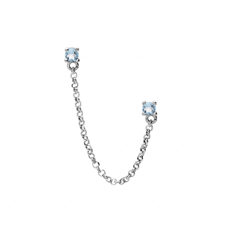 Boucles d’Oreilles Chainette Trous – Argent | Azuline