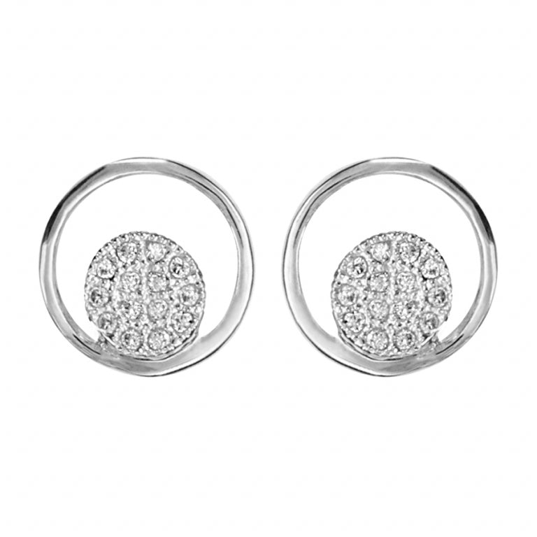 Runda örhängen – Silver | Azulin