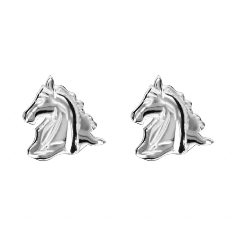 Horse Head Earrings – Silver | Azuline
