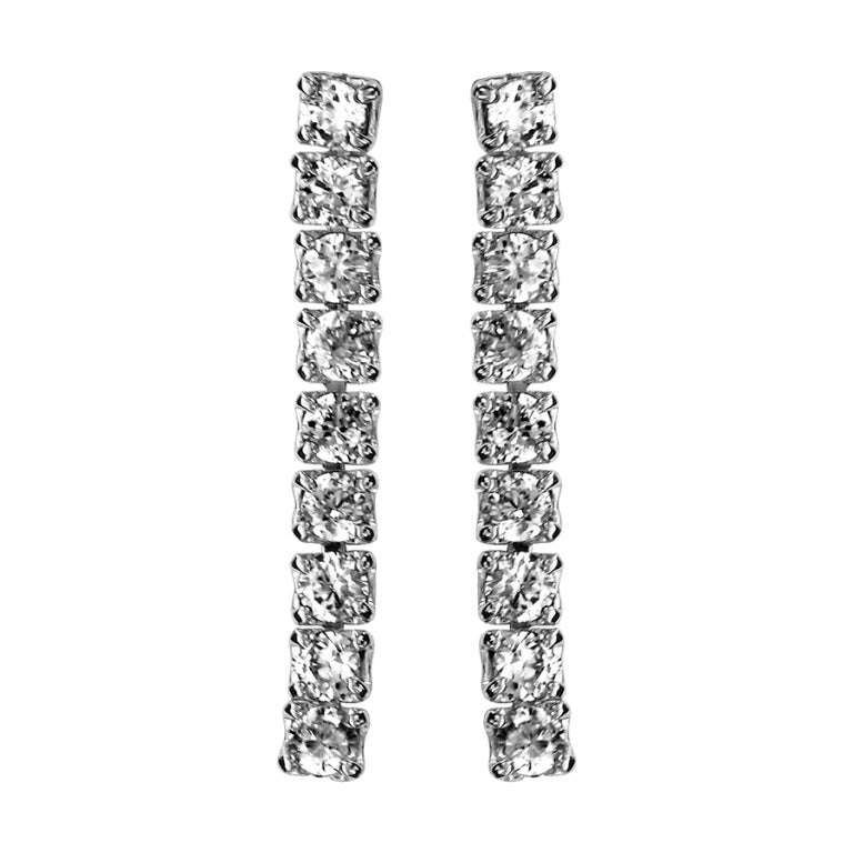Boucles d’Oreilles Baguette – Argent | Azuline