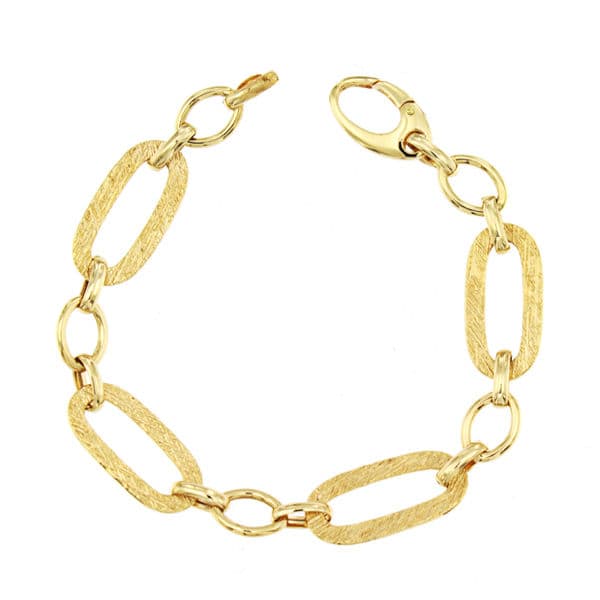 18 K gul guld armbånd hule links længde