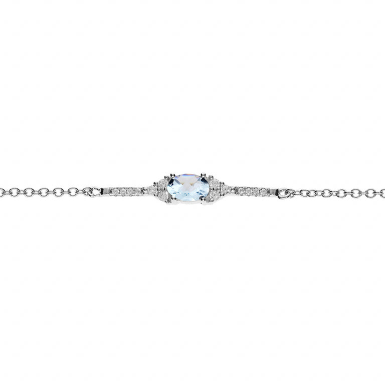 Brățară Topaz Albastru – Argintiu | Azulin