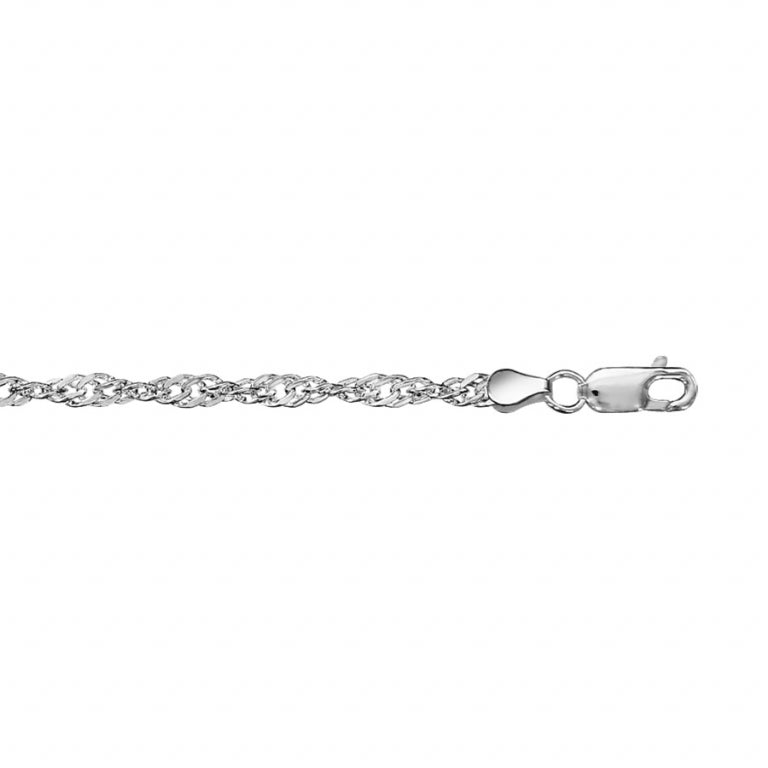 Bracelet Chaîne Singapour Vrillée – Argent | Azuline