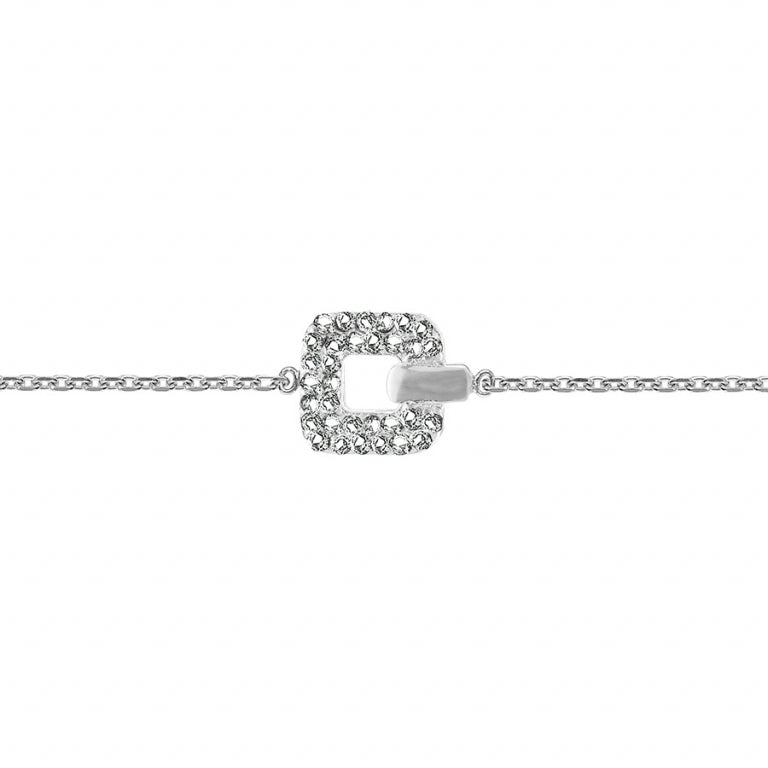 Vierkante armband – Zilver | Azulin