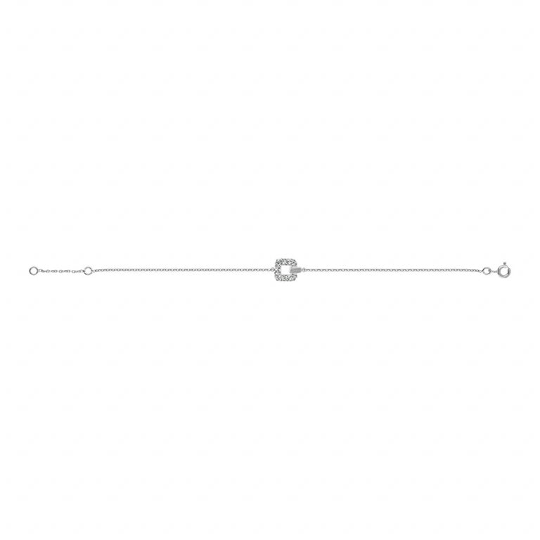 Vierkante armband – Zilver | Azulin-weergave 2