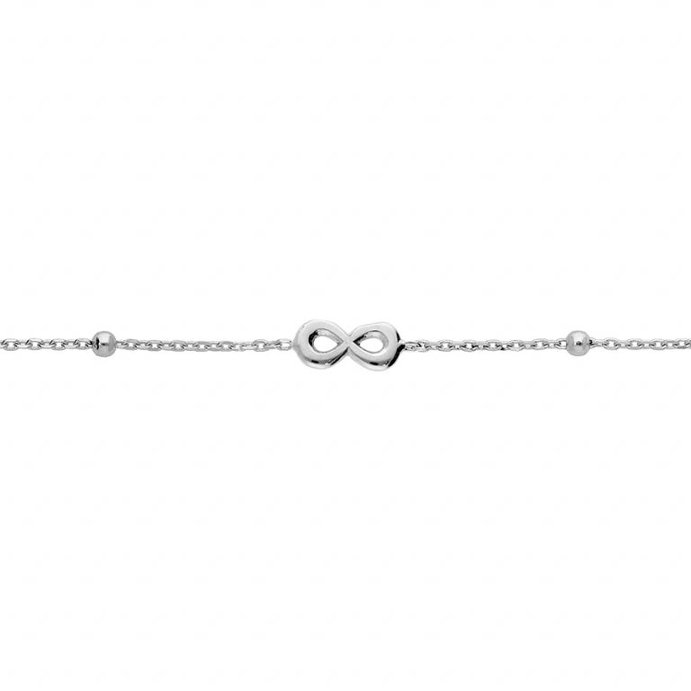 Bracelet Fine Boules et Infini – Argent | Azuline vue 2