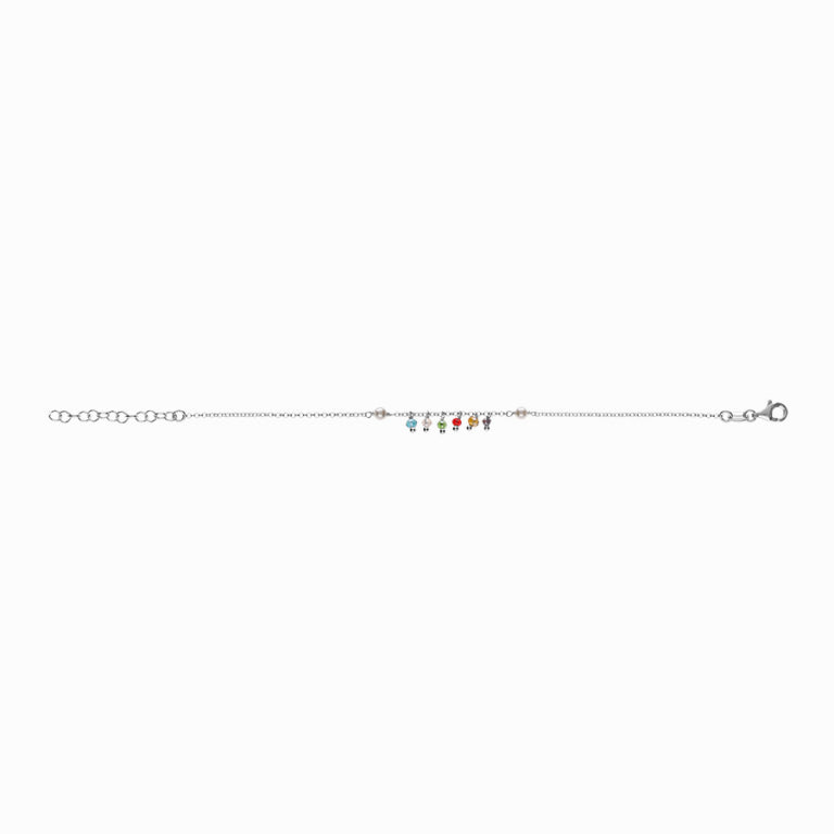 Bracciale con nappe – Argento | Azuline vista 2