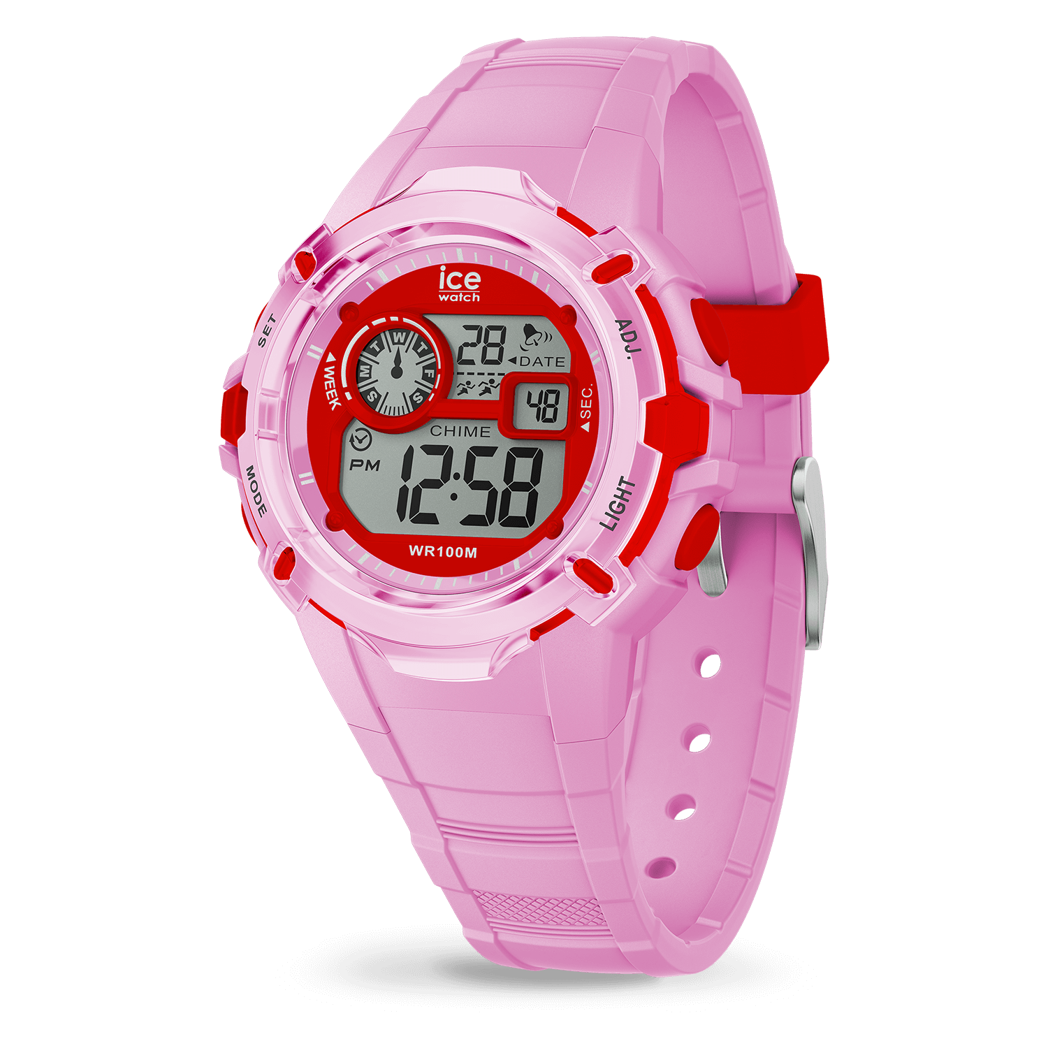 Ice-Watch DIGIT EXPLORER Linda pulseira de silicone com caixa de poliamida rosa 023268