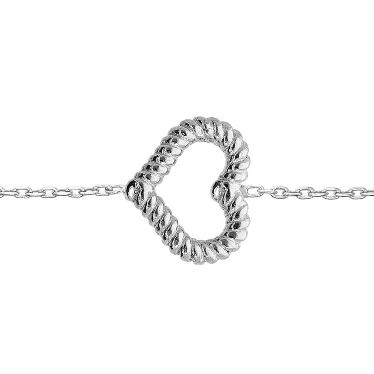 Pulseira Coração Torcido – Prata | Azuline
