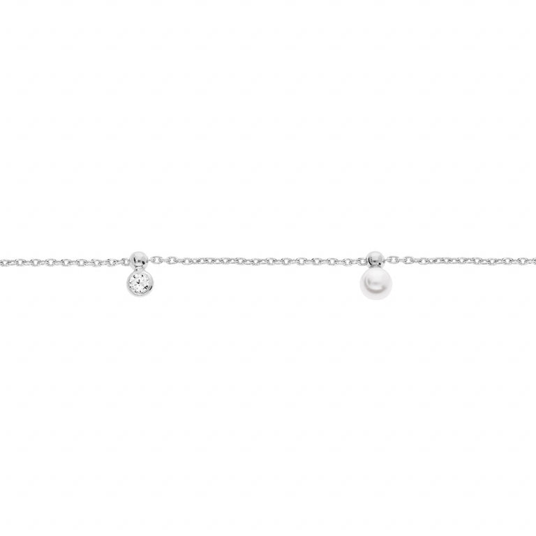 Perlenarmband – Silber | Azuline Ansicht 2
