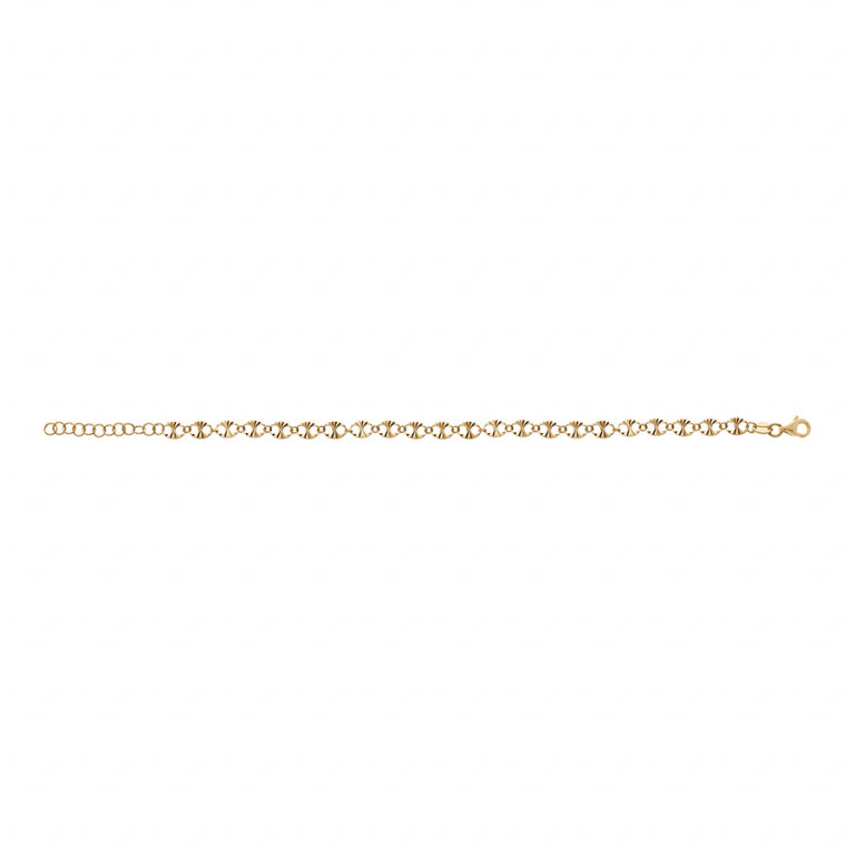 Diamantpastillesarmband – zilver verguld met fijn goud | Azulin-weergave 2