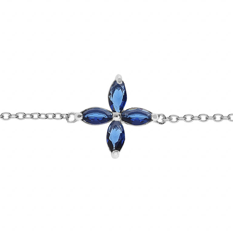 Bloemenarmband – Zilver | Azulin