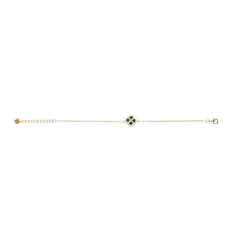 Clover Bracelet – Silver Gilded with Fine Gold | Azuline view 2