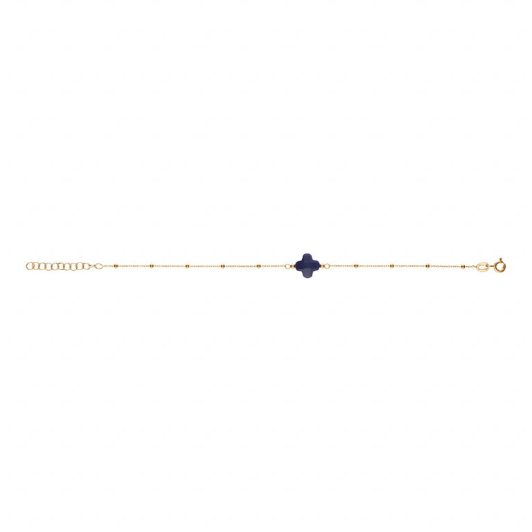 Clover Bracelet – Silver Gilded with Fine Gold | Azuline view 2