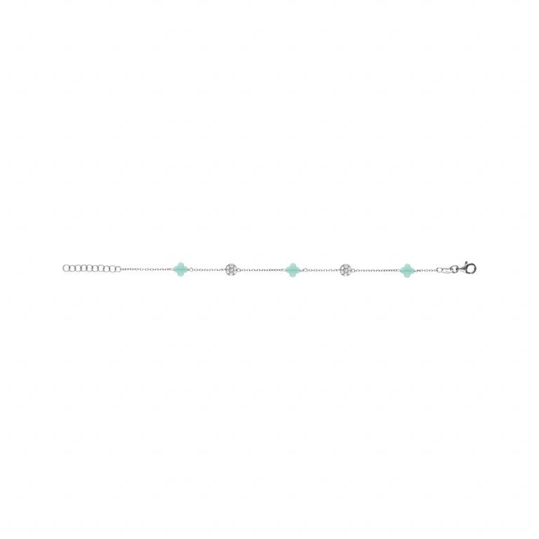 Klöverarmband – Silver | Azulin view 2