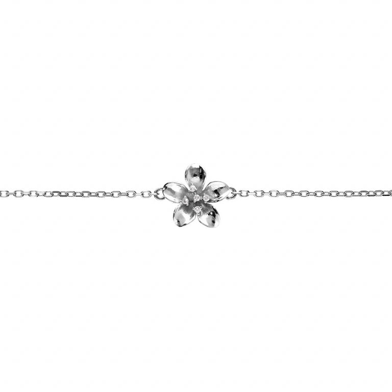 Pulseira Flor – Prata | Azuline