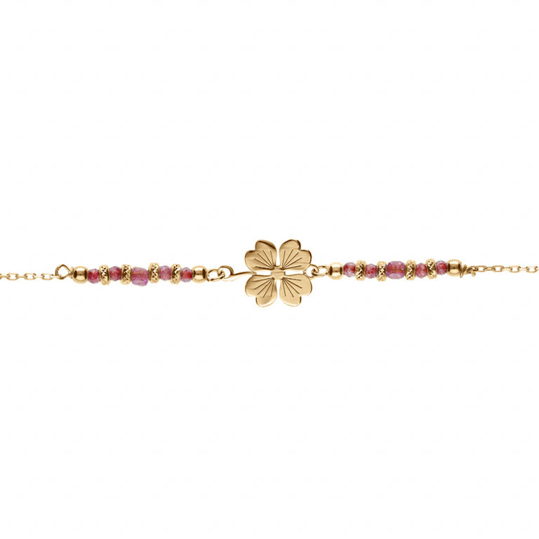 Klaverarmband – zilver verguld met fijn goud | Azulin