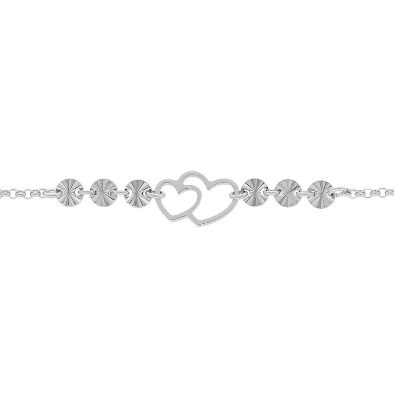 Dubbele Hartarmband – Zilver | Azulin