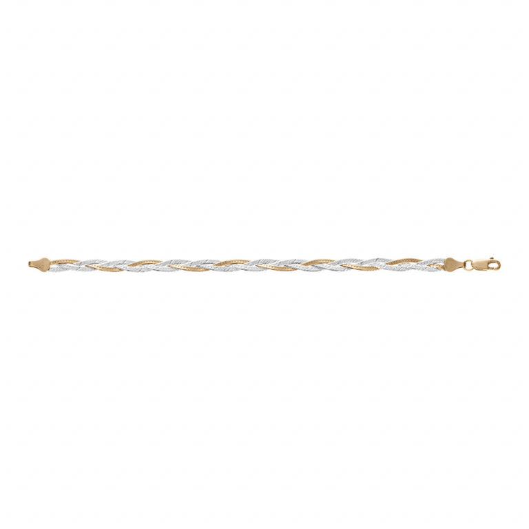 Braided Bracelet – Ασημένιο επιχρυσωμένο με λεπτό χρυσό | Άποψη Azulin 2