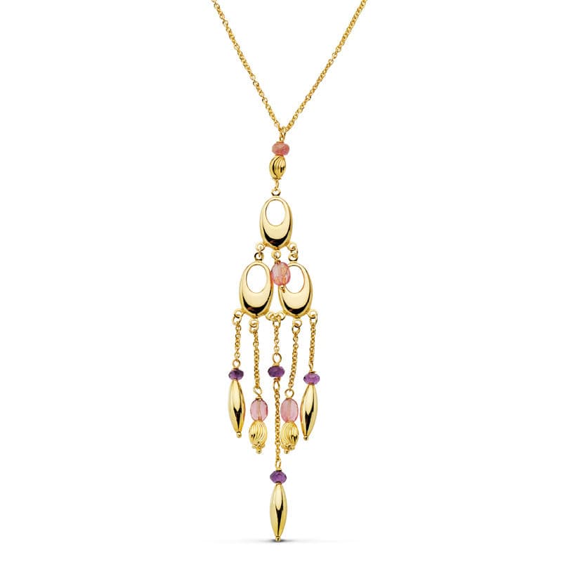 Collier Chaîne et Pierre en Or Jaune 18 Carats