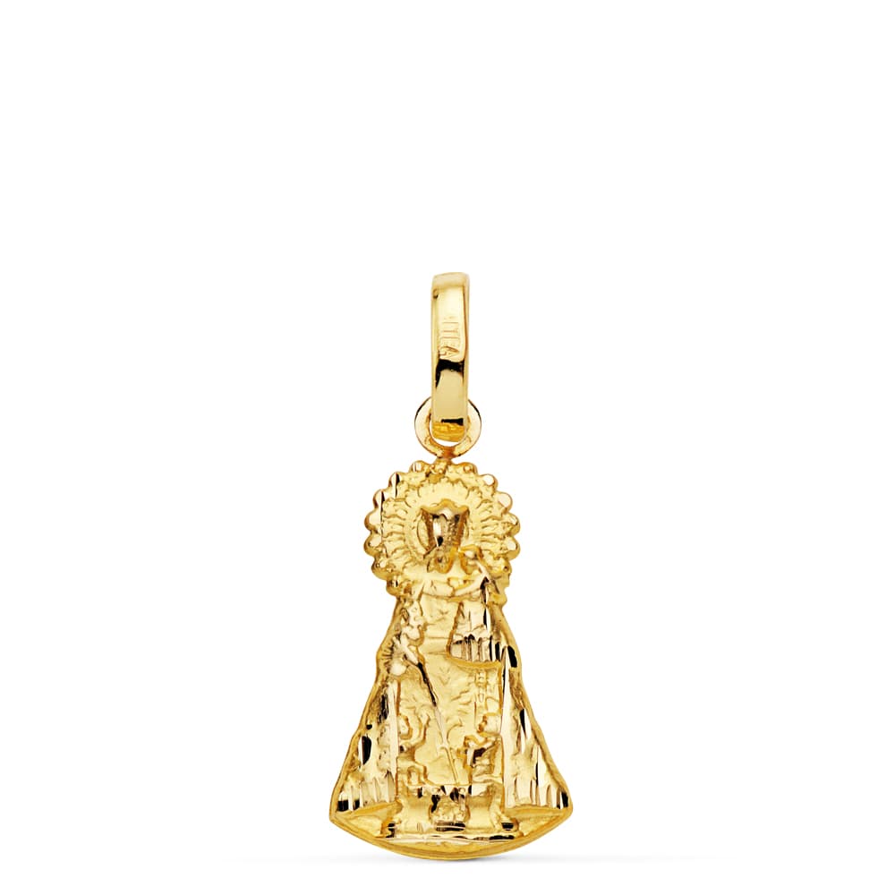 Medalla Silueta Virgen de la Sierva Oro Amarillo 18K 19X11 mm 130 Gr