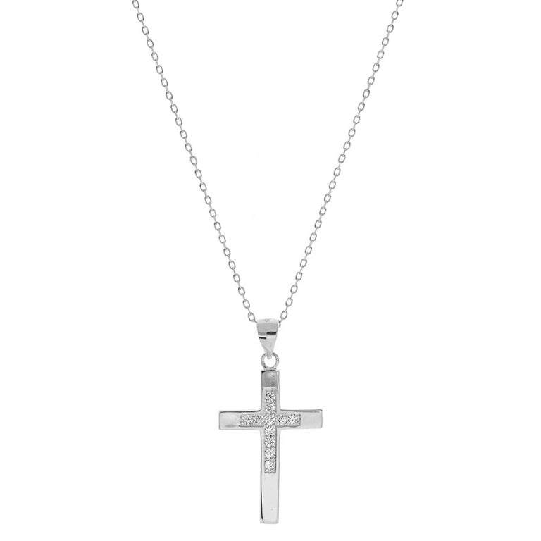 Collar Cruz – Plata | Azuline ver 2
