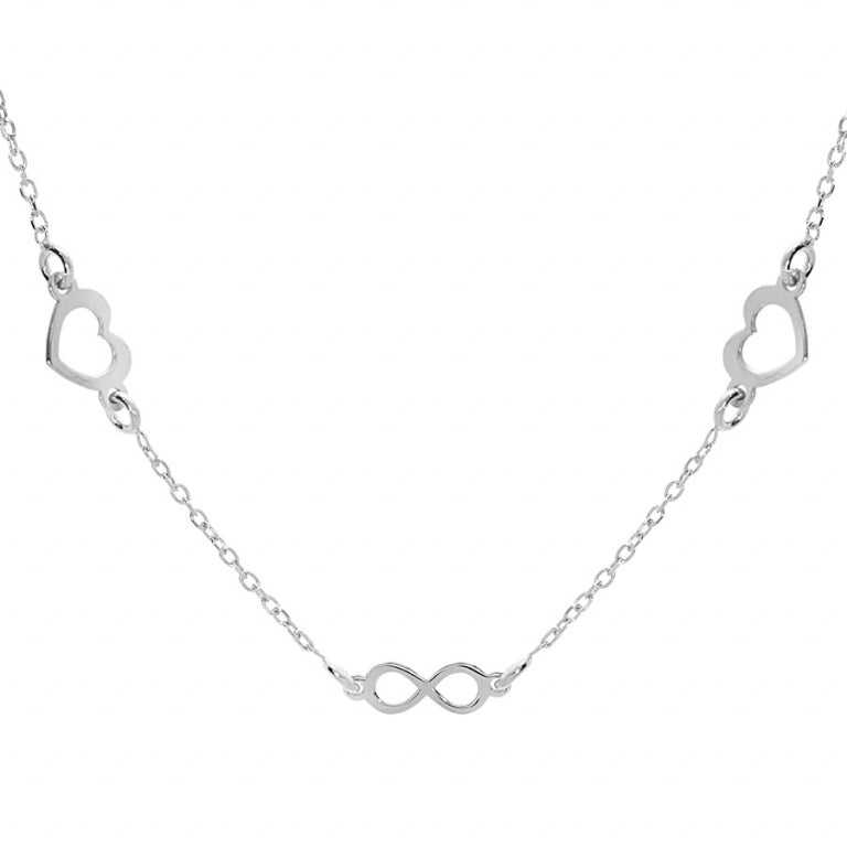 Náhrdelník Infinity Heart – Stříbrný | azulin