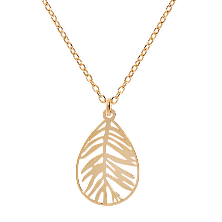 Collar Follaje – Plata Dorada con Oro Fino | Azuline