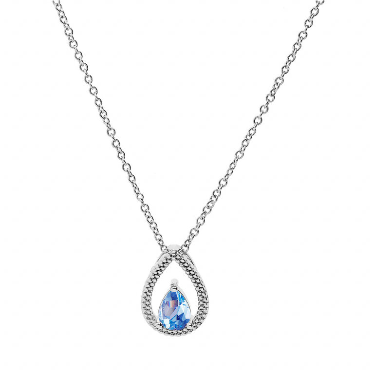 Collier Goutte – Argent | Azuline vue 2