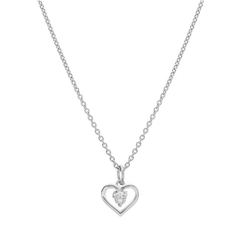 Collar Corazón – Plata | Azuline ver 2