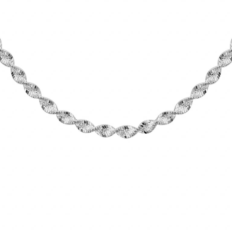 Collar de Malla Torcida – Plata | Azuline