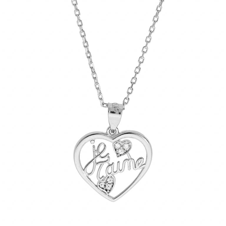 Heart Necklace – Silver | Azuline