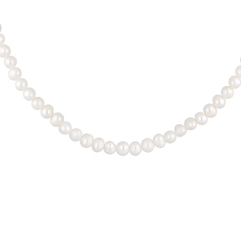 Irregular Beads Necklace – Silver | Azulin